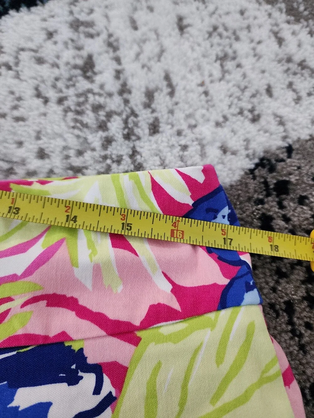 Rafaella Floral Pull-On Skirt Skort Large Stretch Lined Shorts Tropical Preppy